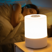 USB LED télécommande lampe de chevet trois couleurs température lampe décorative rechargeable 1200mA veilleuse