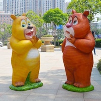 Op maat gemaakte moderne glasvezel dierenliefde waterdichte standbeeld grote hars FRP geanimeerde figuur themapark winkelcentrum decoratie