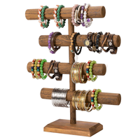 Vente chaude en bois grand porte-bracelets organisateur bracelet support de rangement porte-bracelet en bois massif