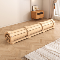 Lit moderne et confortable en bois massif, lit surélevé en tatami épais, résistant à l'humidité, respirant, structure en rangée pour maison locative, lit pliant