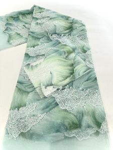 Tela bordada soluble en agua a precio de fábrica, tela Aso Ebi de encaje de cordón grande más nueva, elegante y cómoda para vestido de novia de mujer - Product Image 1