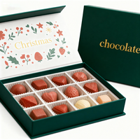 Boîte à chocolat vide personnalisée de luxe, boîte à bonbons sucrés pour la Saint-Valentin, boîte à tiroirs rigide, emballage de chocolat, boîte en carton