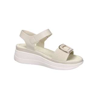 Sandales compensées Donna Serena pour femme, beige, talon de 5 cm, taille 36, chaussures de marche confortables - Product Image 2