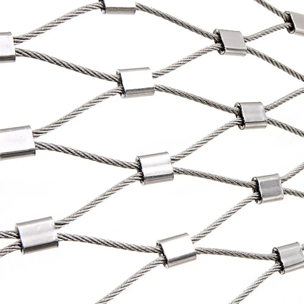 2024 New Ferrule Rope Mesh Flexible Stainless Steel Weave Wire Mesh Protecting Mesh Plain Weave