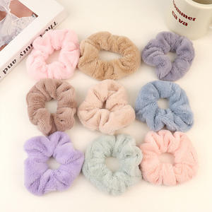 ที่มัดผมแบบยืดหยุ่นสำหรับผู้หญิงที่มัดผมสีพื้นทำจากผ้ากำมะหยี่นุ่มฟูใหม่สำหรับฤดูหนาว - Product Image 4