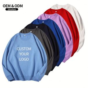 T-shirt de sport multicolore en coton respirant pour homme, pull d'automne à col rond unisexe, haut décontracté personnalisable avec logo - Product Image 1