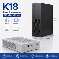 Caja de PC Industrial K18 Mini ITX / Micro ATX, Soporte para PSU 1U, Ranura de Expansión PCIe para GPU, Carcasa Metálica SFF, Chasis Personalizado OEM ODM