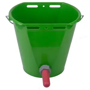 New Designed 8L PP Plastic Calf Feeding Bucket With Teat