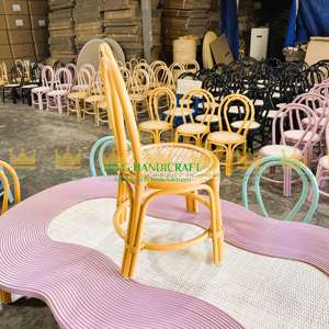 Silla de ratán tejida a mano ecológica para niños, 100% materiales naturales para cocina, dormitorio, bebés, hecha a mano en Vietnam - Product Image 4