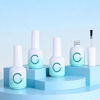 Flacon en verre vide pour vernis à ongles, 14 ml, vert dégradé, personnalisable, gravure à l'acide, écologique, recyclable, pour gel à ongles