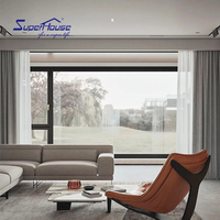 Ventana Panorámica para Proyectos Residenciales, de Piso a Techo, con Forma Personalizada, Fija, con Panel Grande Resistente a Huracanes