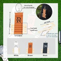 Sac de golf en cuir avec nom pour hommes, élégant et personnalisé, porte-balle et t-shirt de golf, mini sac à outils et porte-clés de golf