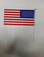 Ahşap sopa bayrak-temmuz 4th dekorasyon, kıdemli parti, mezar işaretleyici el amerikan bayrağı