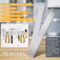 Vente en gros d'accessoires pour couteaux de cuisine porte-couteaux magnétique bande en acier inoxydable porte-couteau magnétique 16 pouces