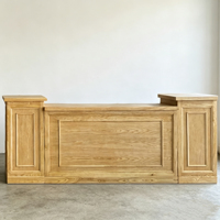 Table de bar Heywood en chêne massif, nouveau design, durable et écologique, idéale pour les événements, les mariages et l'extérieur