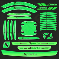 Autocollant anti-collision pour coin de porte de voiture, coloré, bleu néon, vert fluorescent, lumineux, protection anti-rayures, décoration extérieure
