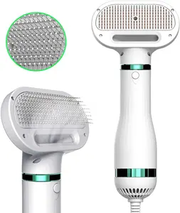 Amz hot selling heavy duty grooming product comb three temperature adjusted electric pet hair brush dryer