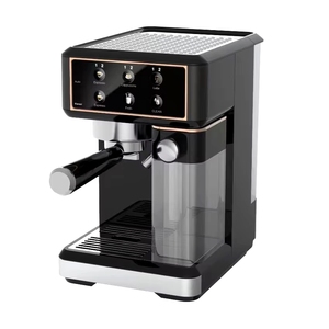 Machine à café expresso professionnelle multifonction 19 BAR LED en acier inoxydable noir - Product Image 1