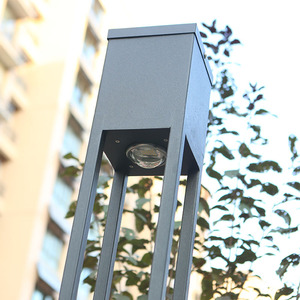 Lampadaire de jardin extérieur en fer LED 2700K blanc chaud doux IP66 à montage encastré avec détecteur de mouvement solaire AC 220V non détachable - Product Image 3