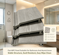 Panneau mural WPC multicolore, revêtement composite à grain de bois pour murs intérieurs commerciaux