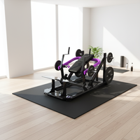 Machine à fessiers professionnelle haut de gamme avec rangement pour poids, équipement de fitness robuste
