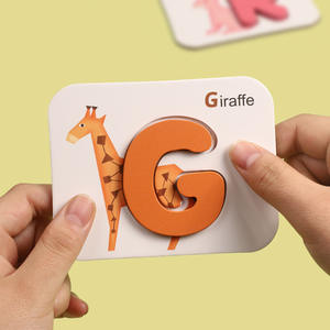 Giocattolo divertente in legno per bambini nuova parola di riconoscimento di lettere - Product Image 4