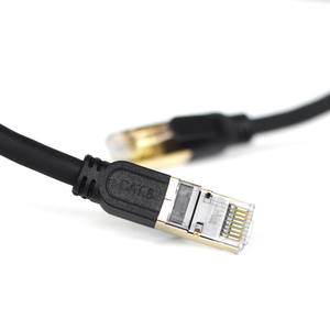 FTP SFTP высокоскоростной Cat6a Cat7 Cat8 плоский патч-корд 1 м 3 м 5 м 10 м 15 м голый медный патч-корд CCA RJ45 от китайского поставщика SZADP - Product Image 1