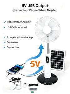 Good Quality Air Cooling <b>Fan</b> Solar Charging Table <b>Fan</b> Household Outdoor Standing <b>Fan</b> - Product Image 1