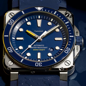 Automatic square <b>Watch</b> Men's Deluxe Diving <b>Mechanical</b> <b>Watch</b> - Product Image 3