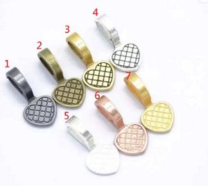 Supports de cœur en alliage d'argent Antique, lot de 25, 100 pièces, tampons plats avec colle, pour pendentifs, <span class=keywords><strong>Cabochon</strong></span>, résultats de bijoux, en plomb - Product Image 2