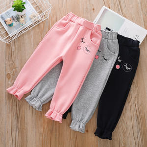Pantalon d'hiver imprimé en velours pour fille, <span class=keywords><strong>bas</strong></span> épais, survêtement pour enfants, vente en gros, 2020 - Product Image 3