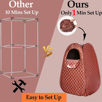 Tenda Sauna uap dalam ruangan pribadi rumah ukuran penuh desain untuk rumah ruang uap Sauna Satu orang ruang Sauna portabel