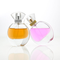 Maßgefertigte Luxuriöse Runde 30ml 50ml 100ml Transparente Glas-Parfümflasche mit Individueller Verpackung