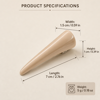 Élégante Pince à Cheveux Faite Main en Acétate, Barrette Latérale Dégradée de 7 cm pour Femme, Accessoire Cheveux pour Bal de Promo et Quotidien