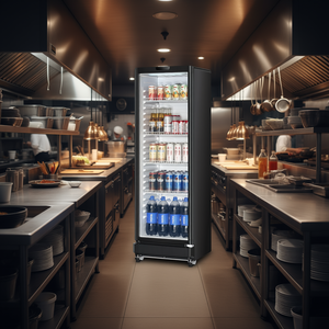 Refrigerador Comercial para Cocina, 8.1 Pies Cúbicos, Puerta de Vidrio, Enfriador de Bebidas, Puerta Única, Descongelación Automática, Eléctrico - Product Image 2