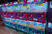 Distributeur automatique de jouets Gacha Gachapon à double compartiment, à monnayeur électronique, avec vitrine