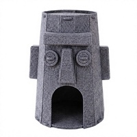 Nouveau Lit pour Chat en Feutre Ocus Cat House – Niche Fermée Résistante à l'Usure, Anti-Chute de Poils, Abri Intérieur Toutes Saisons