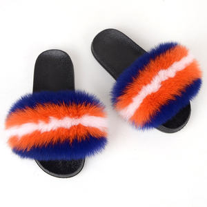 <b>Women's</b> slippers 2021 Furry House Custom Slides Designer Slides Real Fur slippers Fur Slides <b>Women's</b> Sandals L0519 - Product Image 4