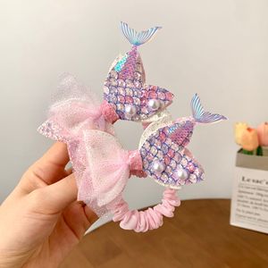 Accessoires <span class=keywords><strong>pour</strong></span> cheveux d'<span class=keywords><strong>enfants</strong></span> : Anneau de cheveux Princesse, Cordon à cheveux coloré à paillettes en queue de poisson, Mignon <span class=keywords><strong>pour</strong></span> petites filles, <span class=keywords><strong>pour</strong></span> <span class=keywords><strong>coiffure</strong></span> chignon - Product Image 3