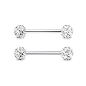 <span class=keywords><strong>Bayes</strong></span> Fashion Barbell Nipple Bar Rings Piercing Jewelry Heart Shape Industrial Barbell Nipple Rings Stainless Steel with Zircon - Product Image 2