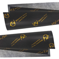 Papier de soie noir recyclé personnalisé avec logo imprimé 17 g/m² pour emballage cadeaux et fleurs