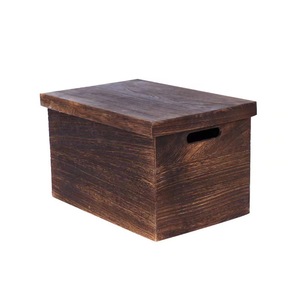 Caja de almacenamiento rectangular de madera retro con tapa, caja para documentos, caja para cosméticos, caja para artículos diversos y caja de regalo al por mayor - Product Image 4