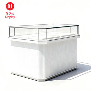 Vitrine murale en verre pour bijouterie sur mesure, présentoir à bijoux en marbre avec éclairage LED - Product Image 6