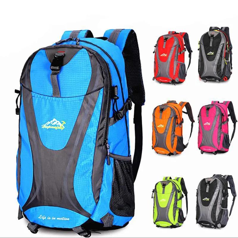 Waterproof Sports Camping Hiking Rucksack Backpack Climbing Outdoor Travel Bag Polyester Fashion ODM Unisex Oxford Solid 7 Days
