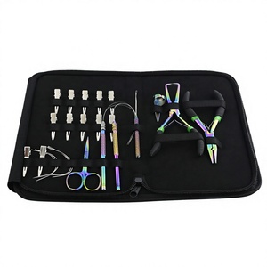 Professional Hair Extensions Kit Microlinks <b>Beads</b> I-Tip Sealing/Remove Pliers C type <b>Needles</b> Ring Hook loop Scissor for Styling - Product Image 1