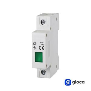 Indicateur de statut Gloca, voyant lumineux 240V, affichage LED vert, plastique IP20 - Product Image 2