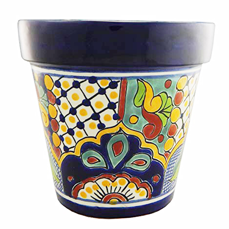 Оптовая продажа керамики народного искусства на заказ, фарфоровый горшок для цветов мексиканского Талавера, керамический горшок ручной работы