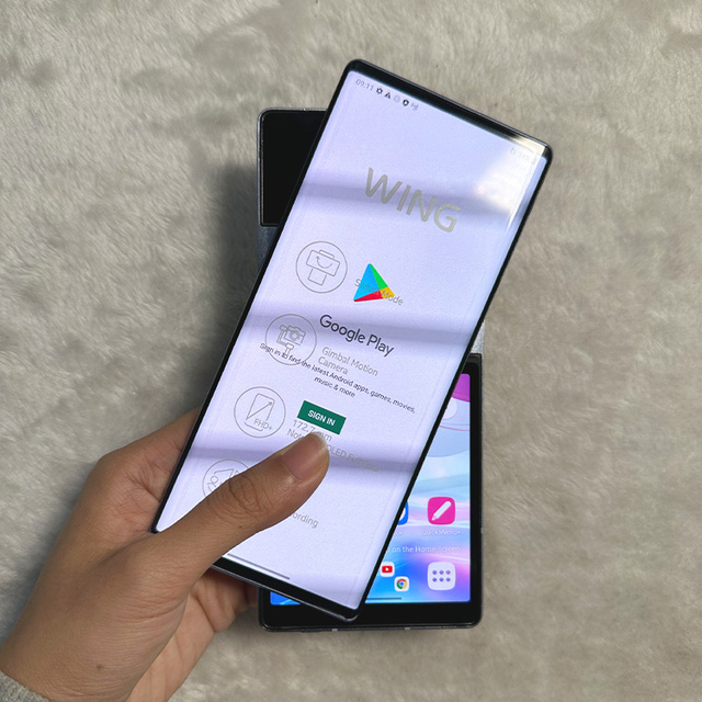 Use Mobile Phone Low Price for LG Wing 128G Single Sim Used Phone Supplier Second Hand Android Mobile Phone Flip Wing Mobile