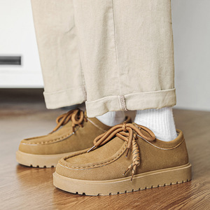 Zapatos de Trabajo para Hombre, Primavera 2026, Cuero Esmerilado, Resistentes al Desgaste, Casuales, Modernos, Combinan con Todo, Zapatillas Deportivas - Product Image 4