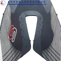 Empeigne de chaussure en tricot jacquard imprimé rayures noires et argentées, logo personnalisé, respirante et confortable, pour baskets et chaussures de sport décontractées
